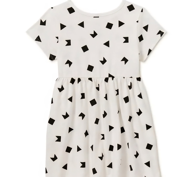 Wonder Nation Black and White A-Line Dress Short Sleeve Casual - Picture 1 of 6